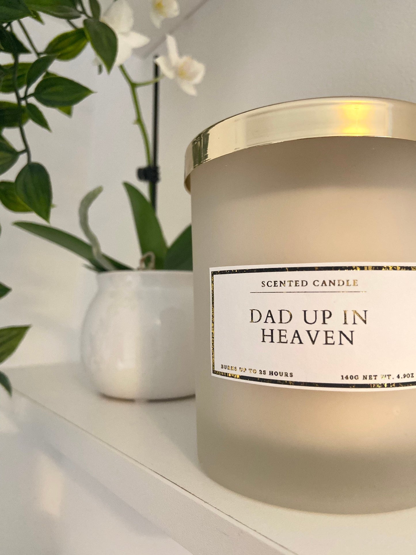 Dad Up In Heaven Condolence Candle