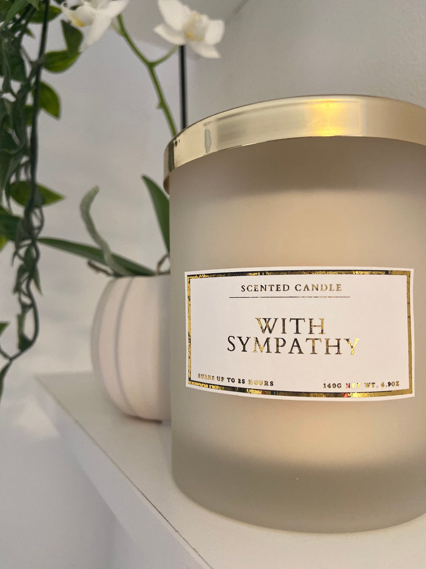 With Sympathy Candle