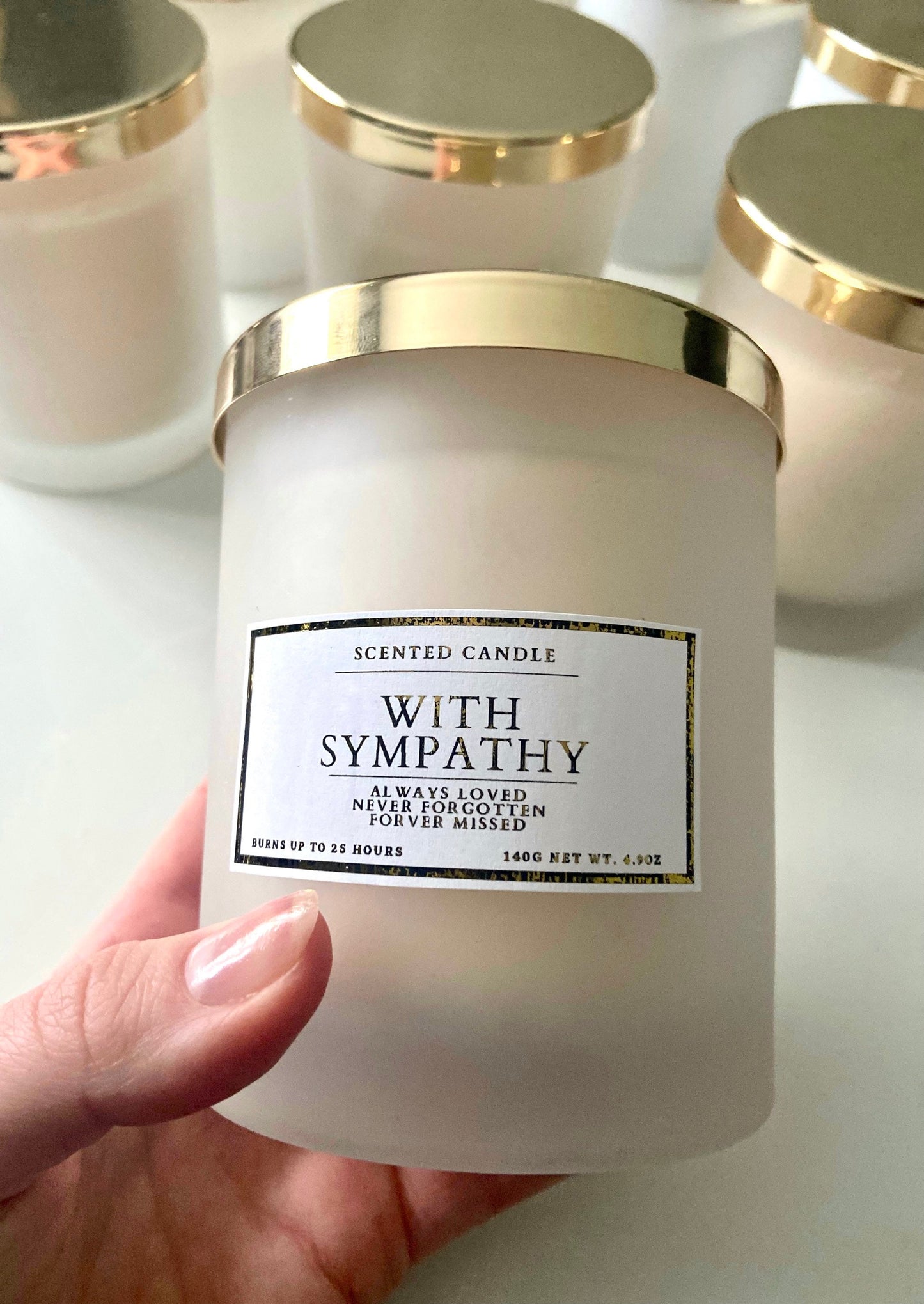 Personalised With Sympathy Candle