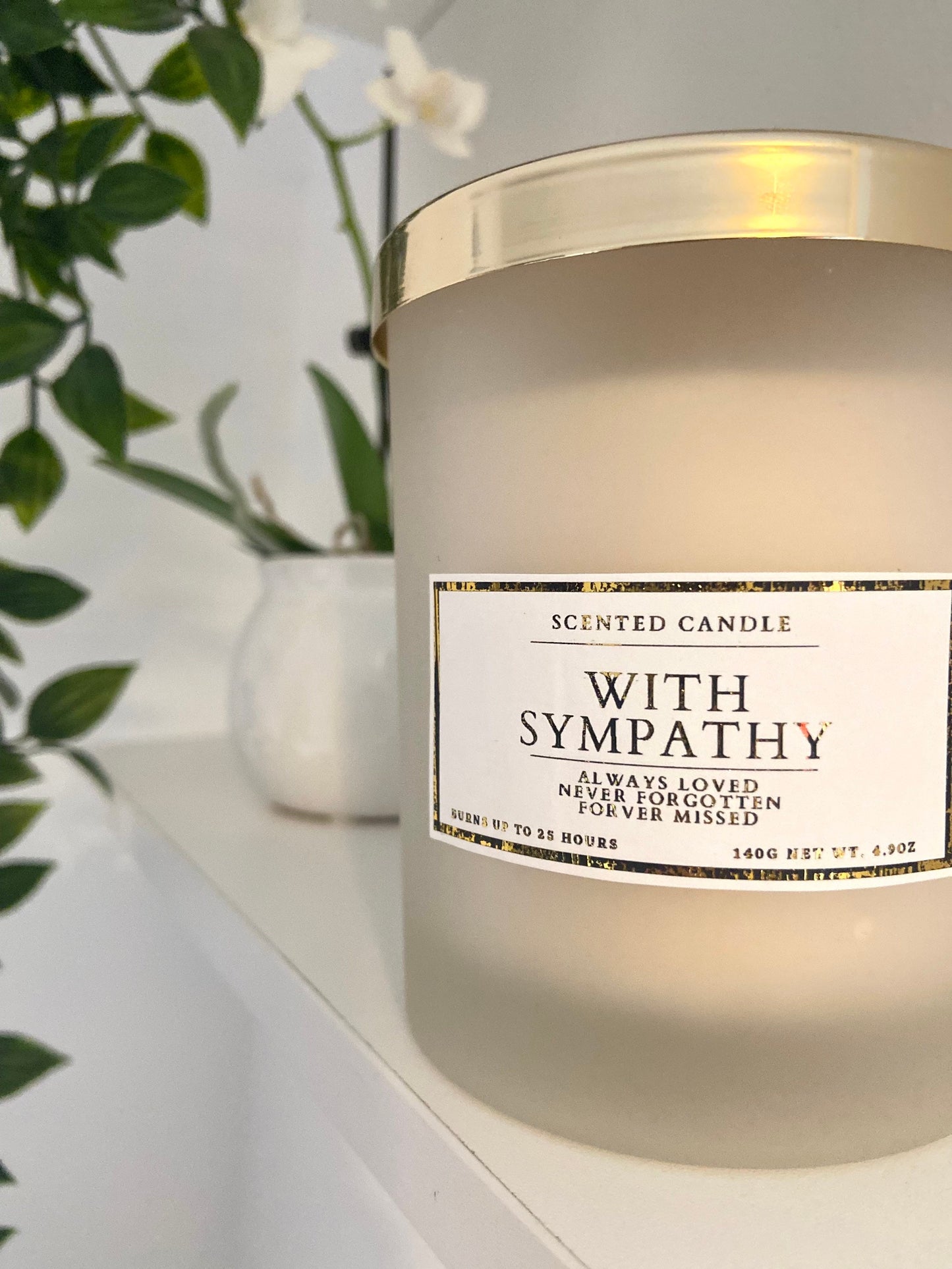 Personalised With Sympathy Candle