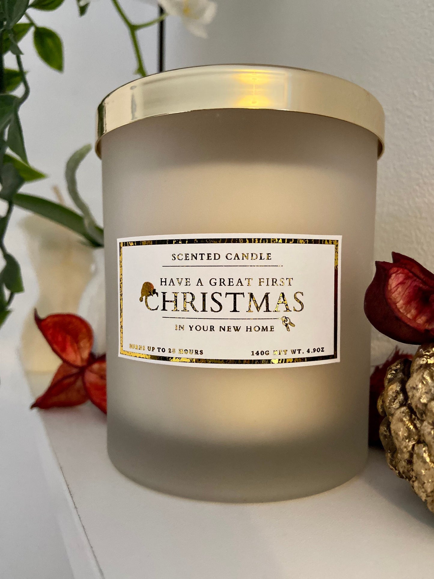 Have A Great First Christmas In Your New Home Personalised Candle