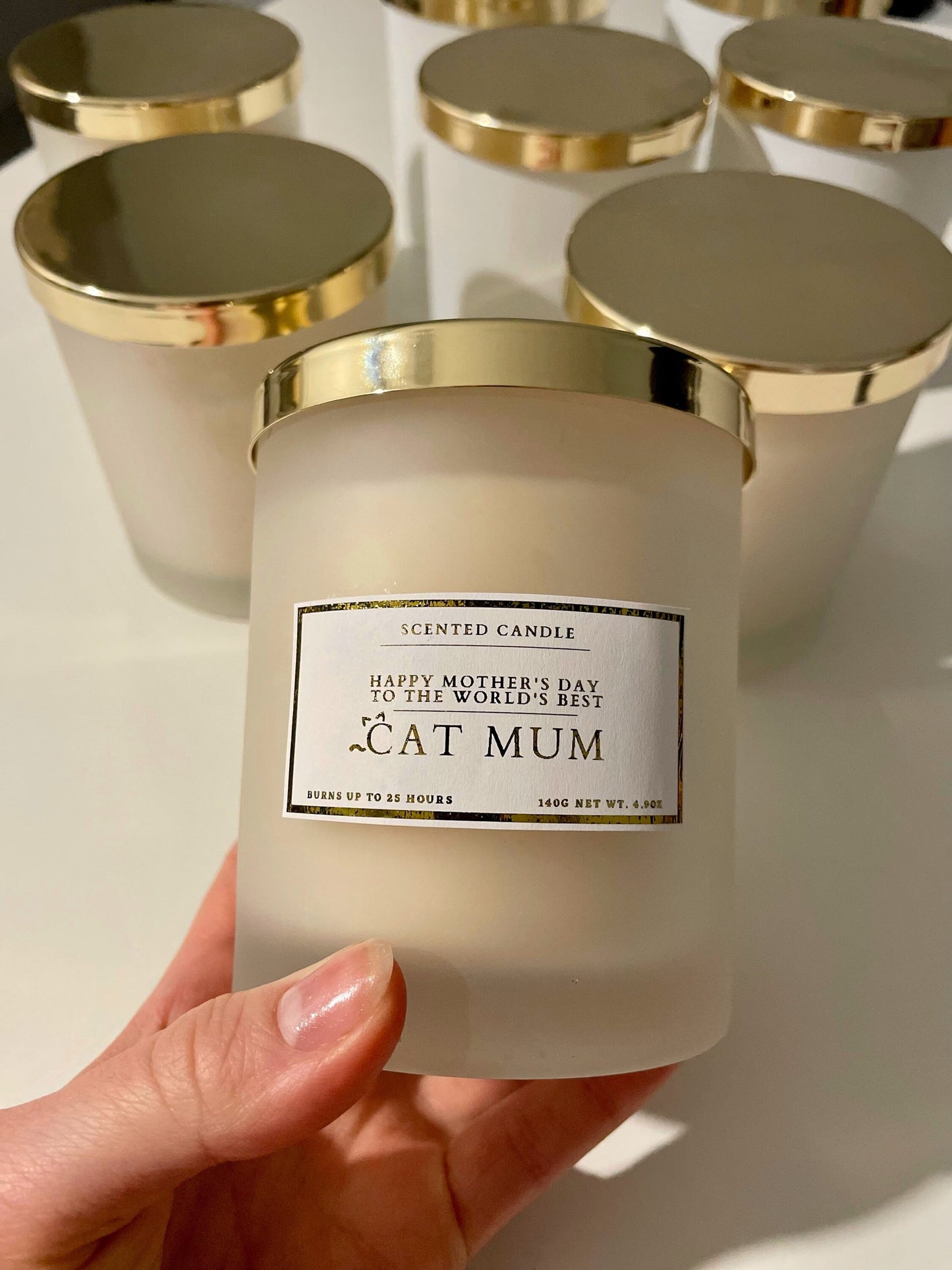 Happy Mother's Day To The World's Best Cat Mum Candle