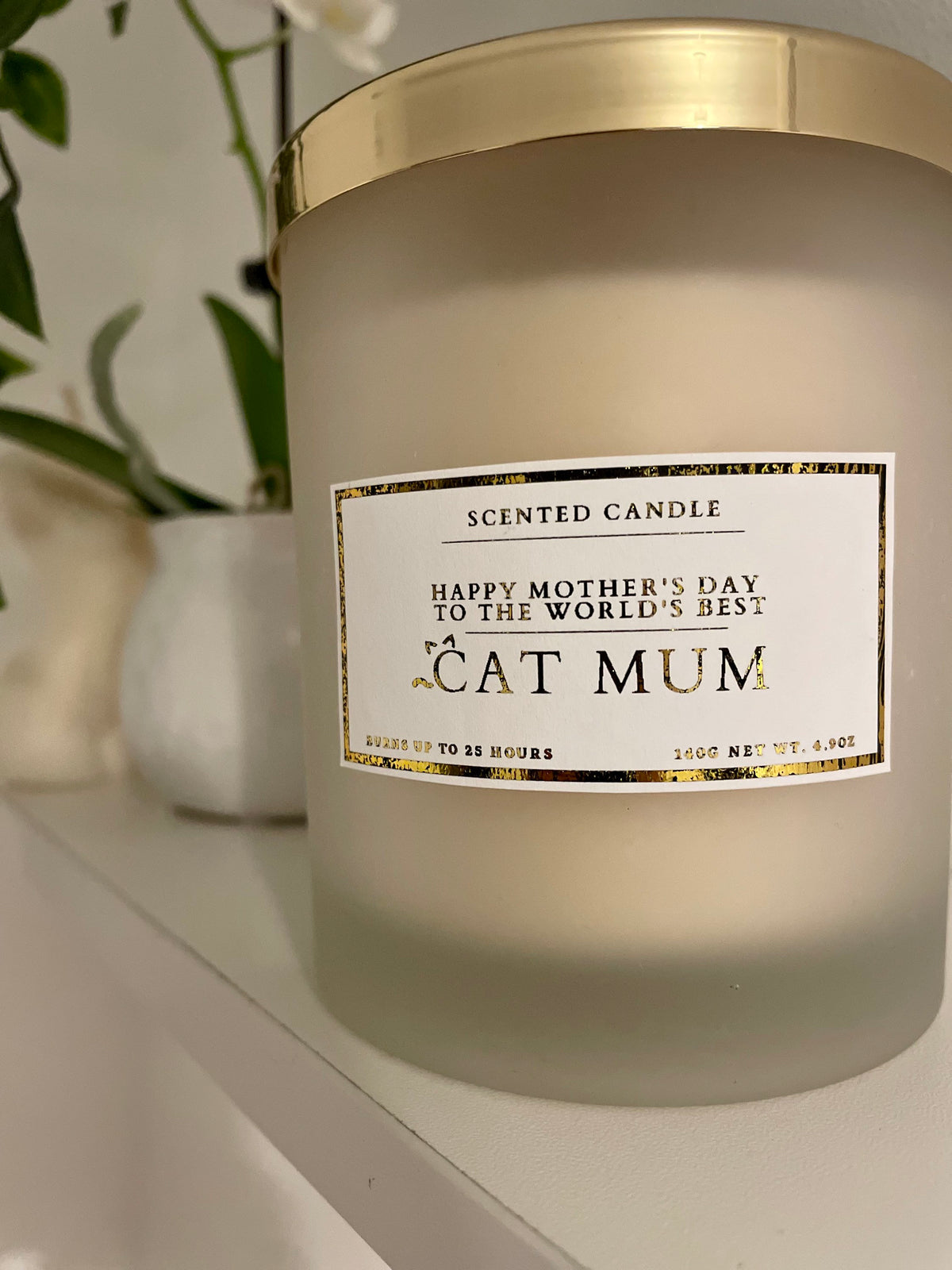 Happy Mother's Day To The World's Best Cat Mum Candle