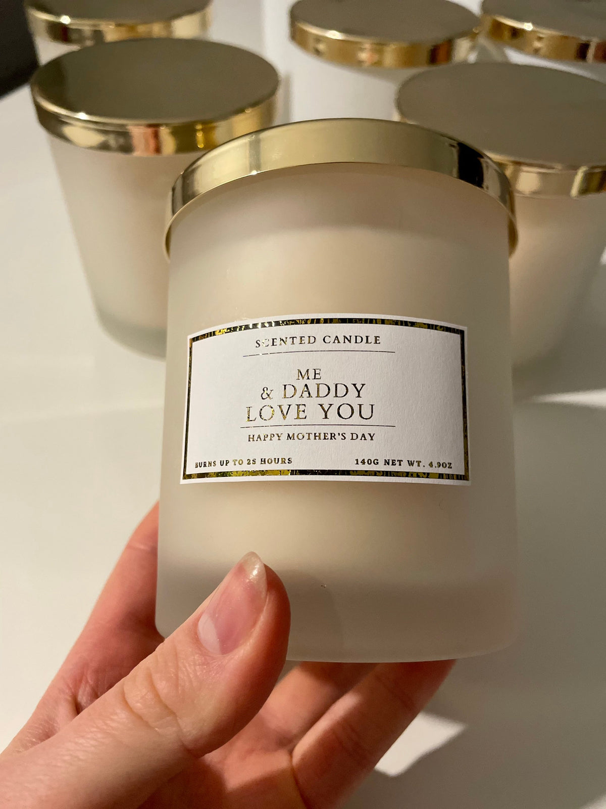 Me & Daddy Love You Mother's Day Candle
