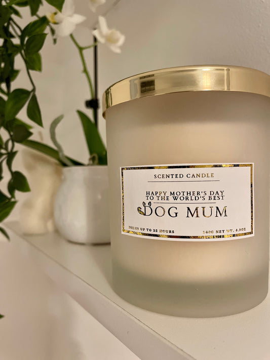 Happy Mother's Day To The World's Best Dog Mum Candle