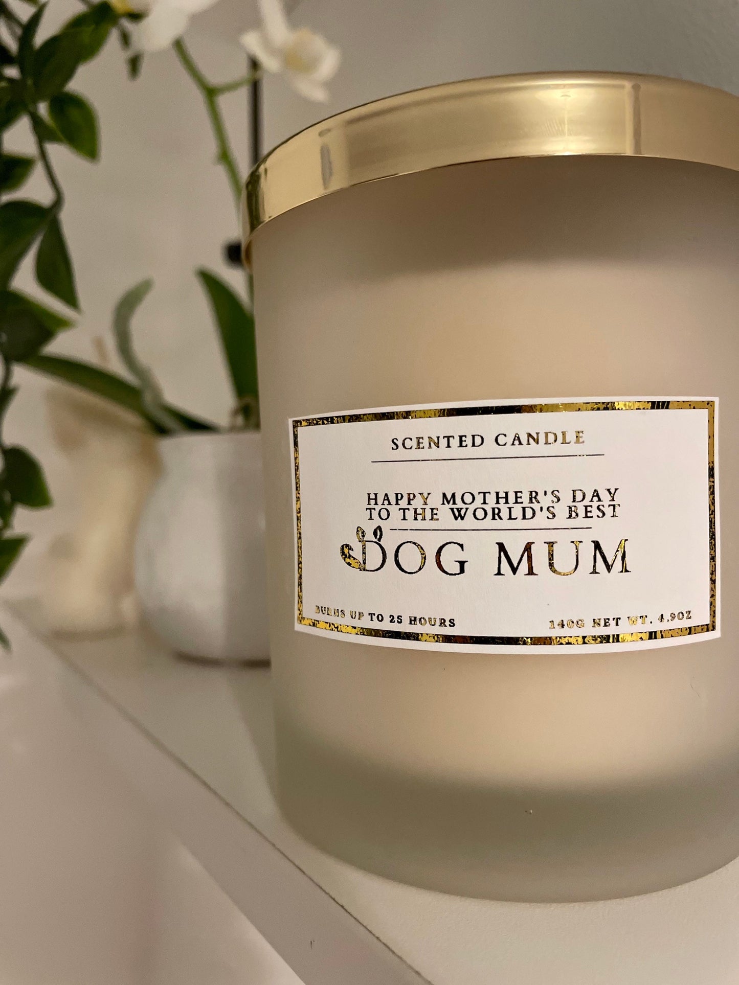 Happy Mother's Day To The World's Best Dog Mum Candle