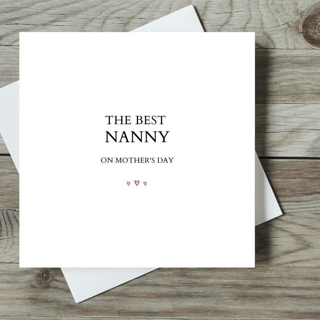 The Best Nanny Mother’s Day Card