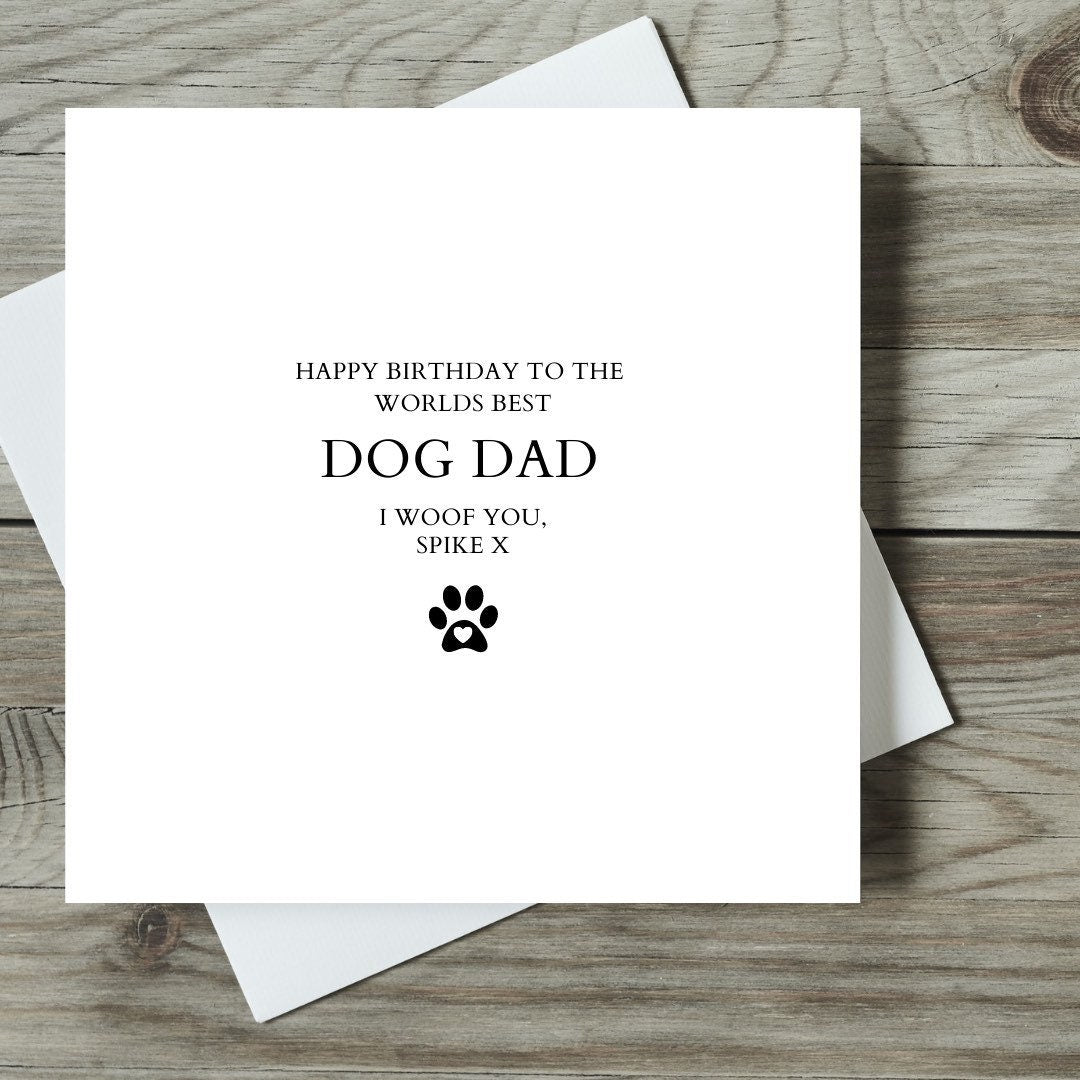 Happy Birthday To The Worlds Best Dog Dad Card