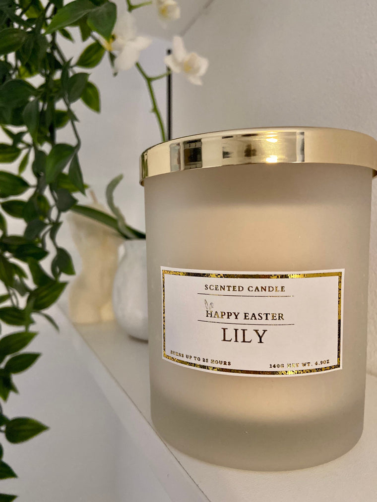Personalised Happy Easter Candle