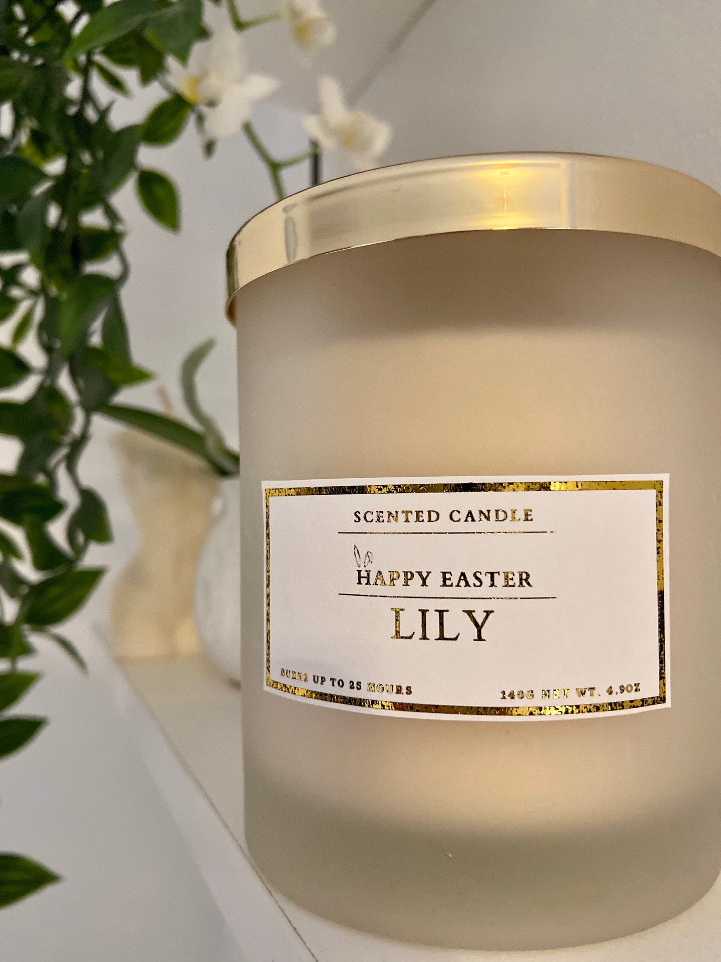Personalised Happy Easter Candle