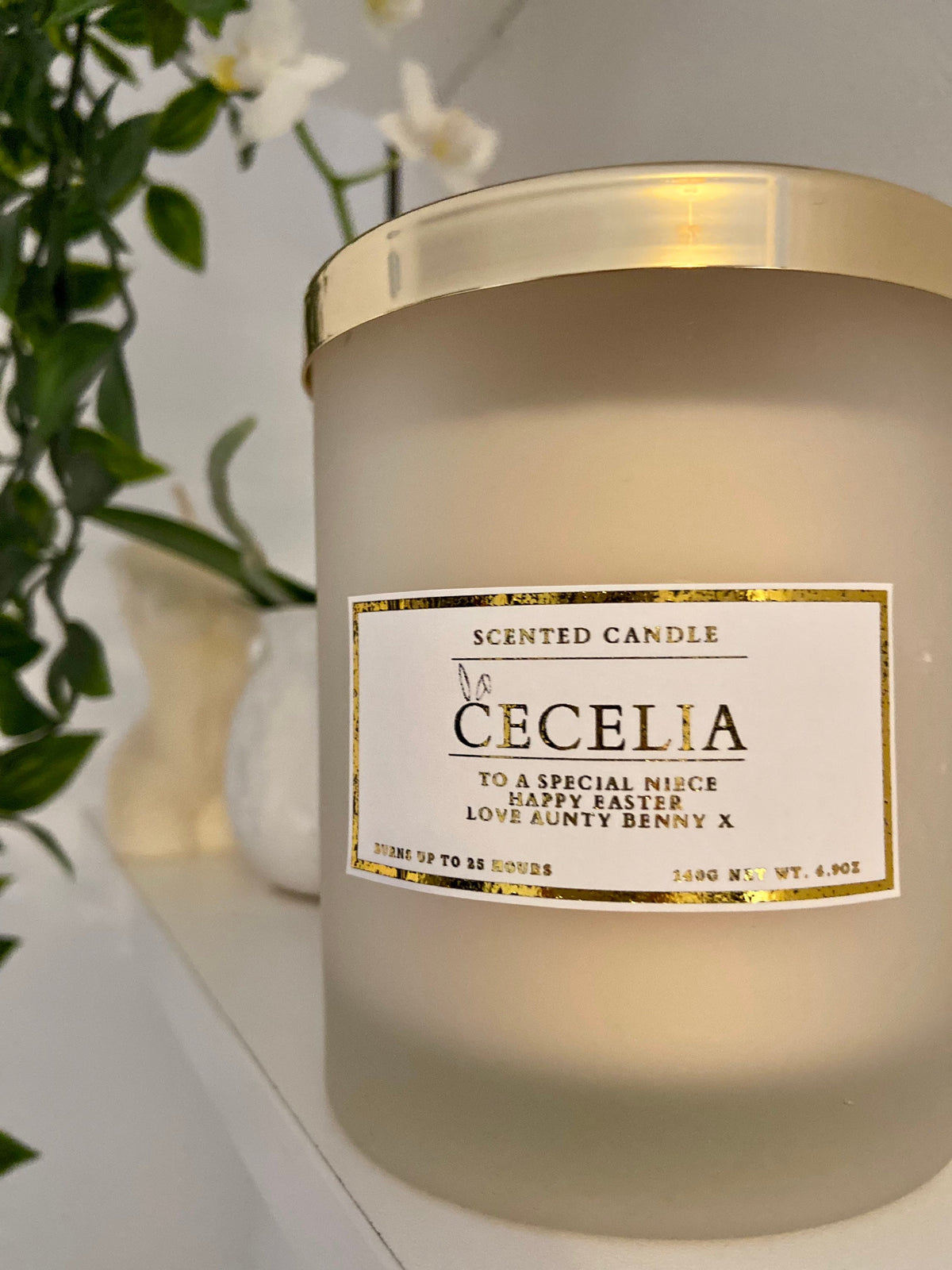 Personalised Happy Easter To A Special Niece Candle