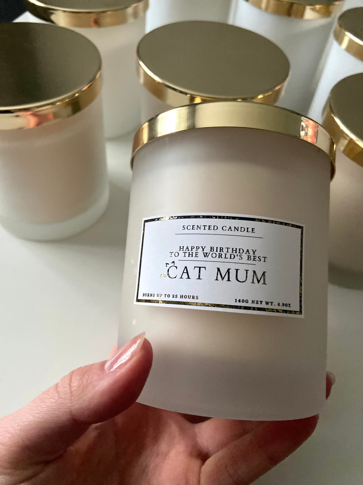 Happy Birthday To The World’s Best Cat Mum Candle
