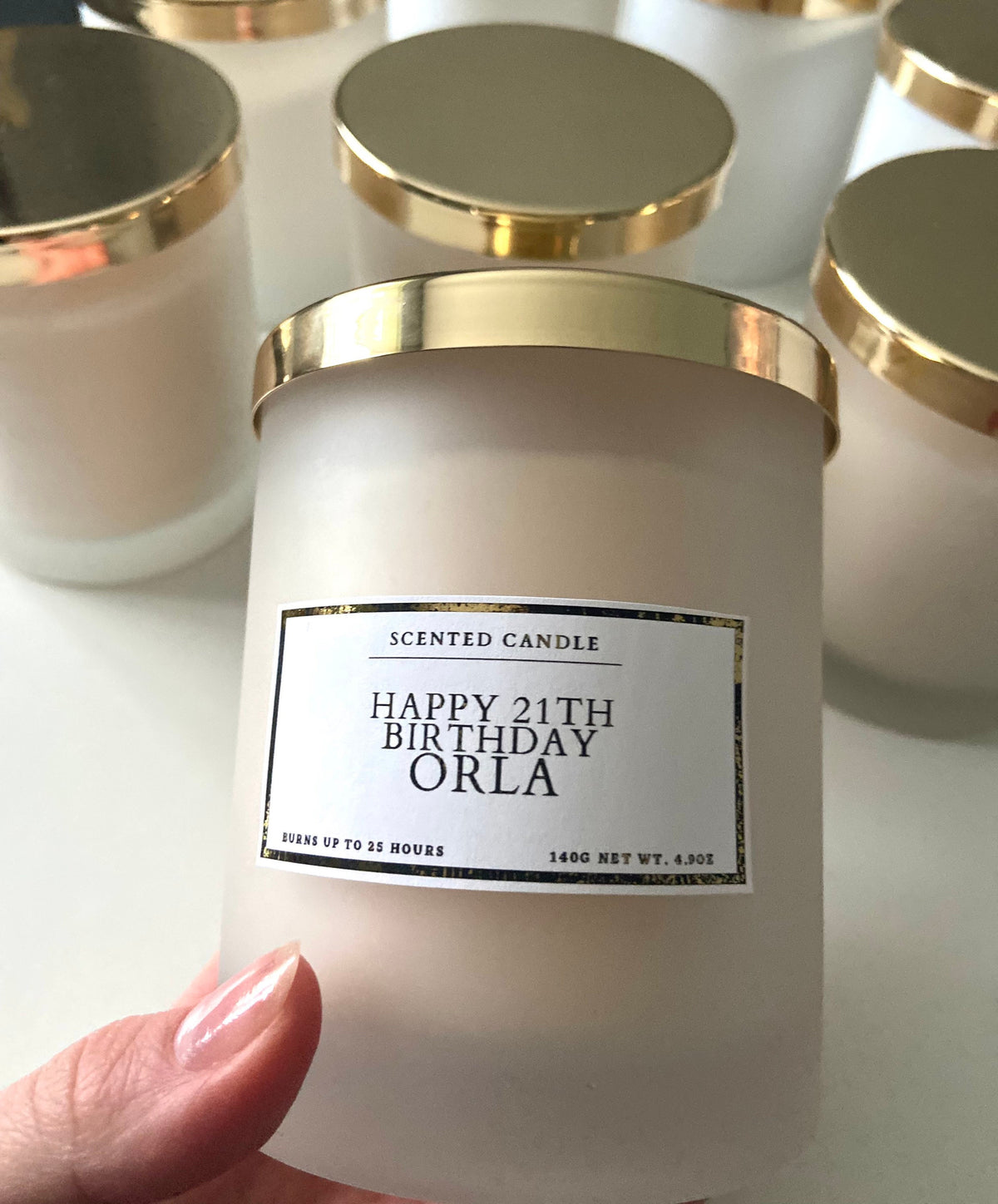 Personalised Happy 21st Birthday Candle