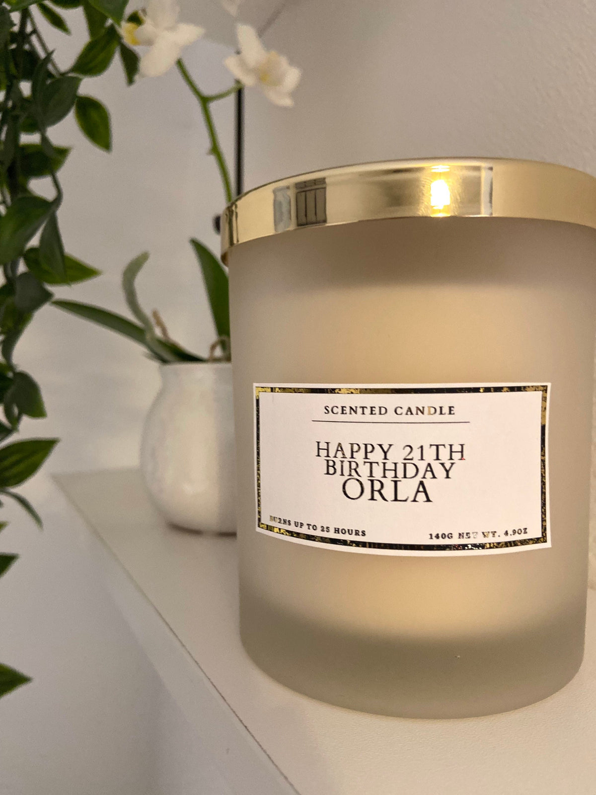 Personalised Happy 21st Birthday Candle