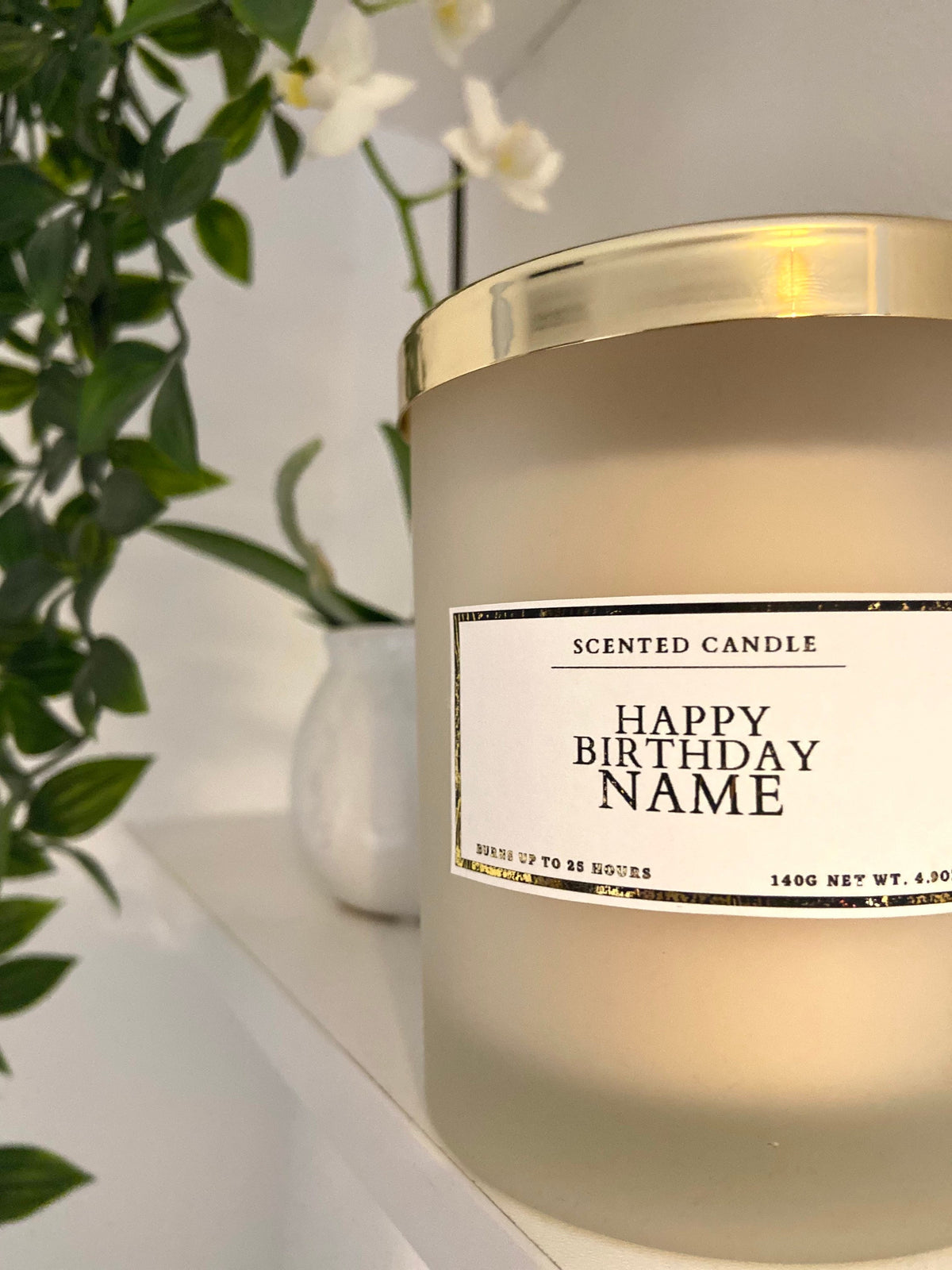 Personalised Happy Birthday Candle