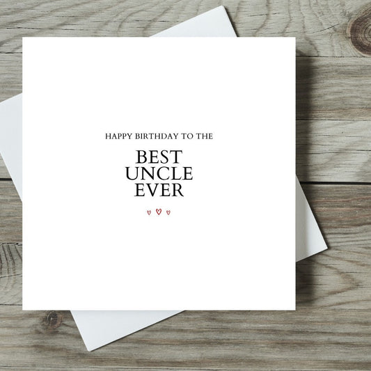 Happy Birthday To The Best Uncle Ever Card