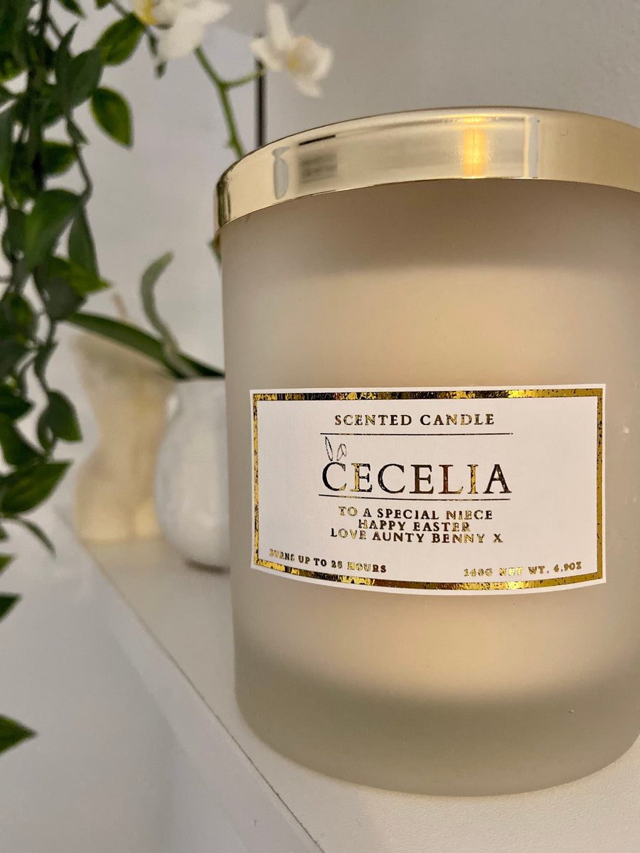 Personalised Happy Easter To A Special Niece Candle