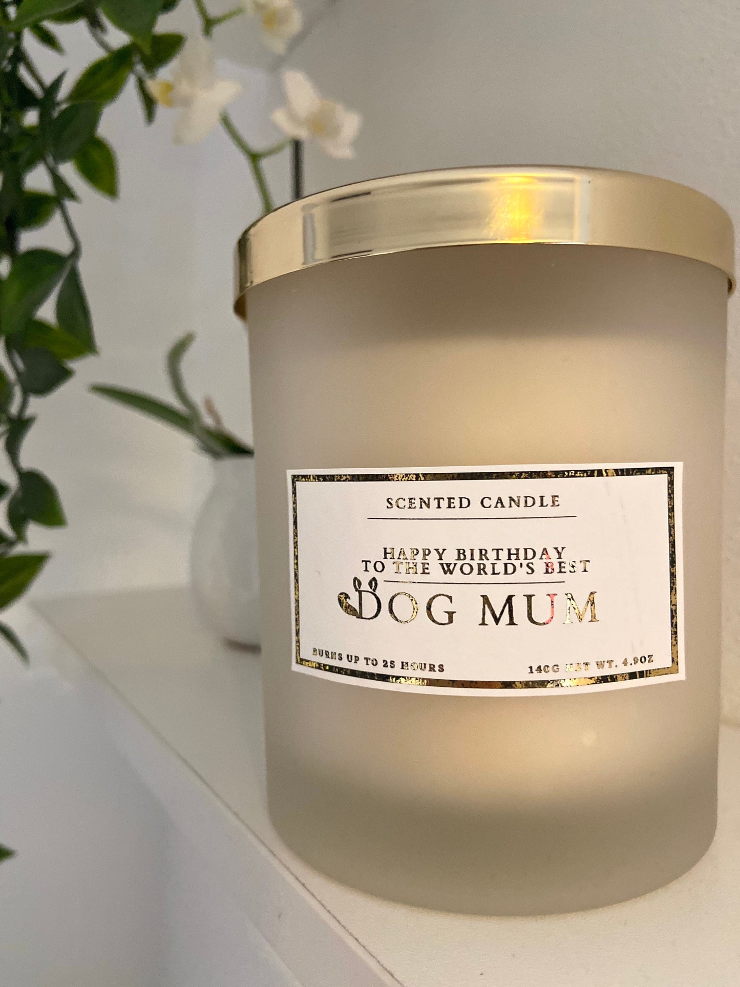 Happy Birthday To The World’s Best Dog Mum Candle