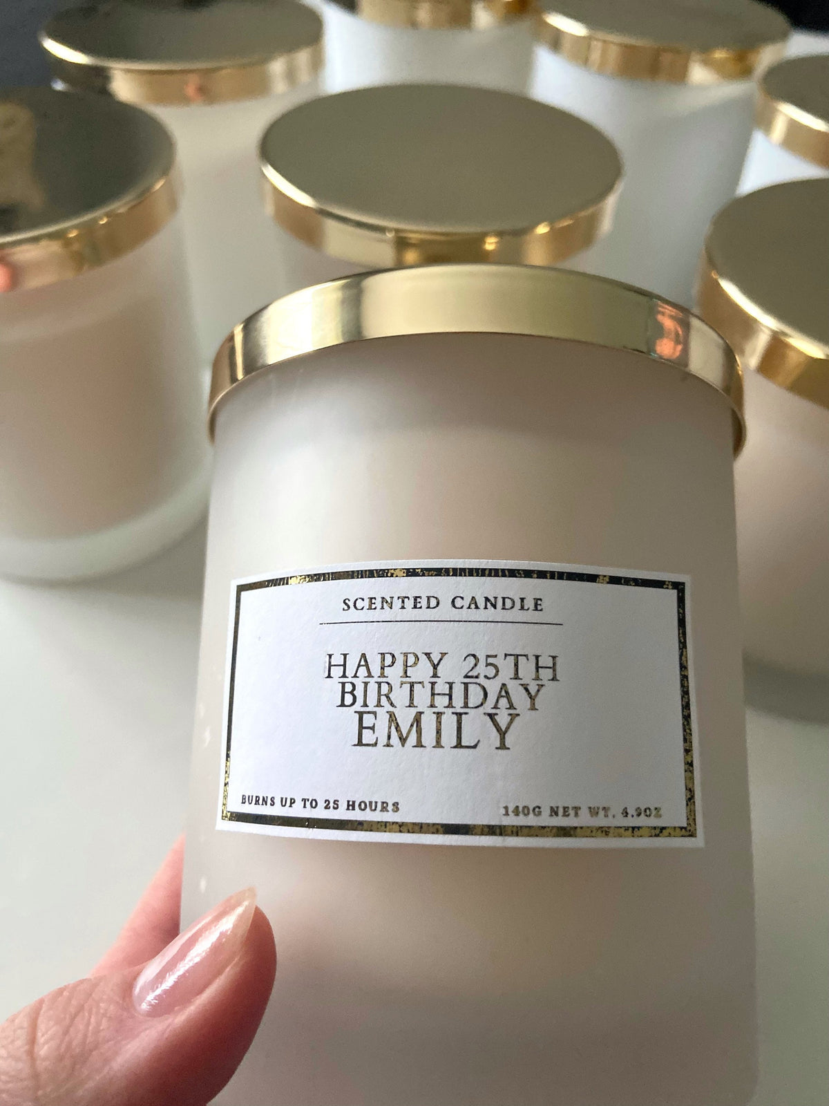 Personalised Happy 25th Birthday Candle