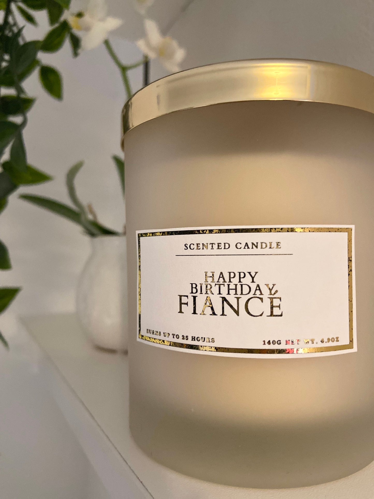 Happy Birthday Fiancé Candle