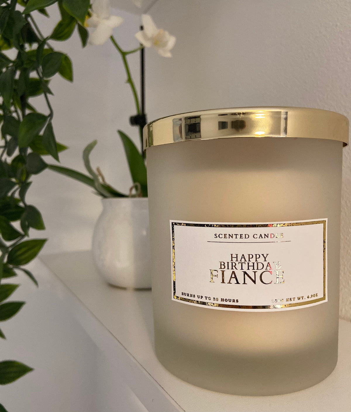 Happy Birthday Fiancé Candle