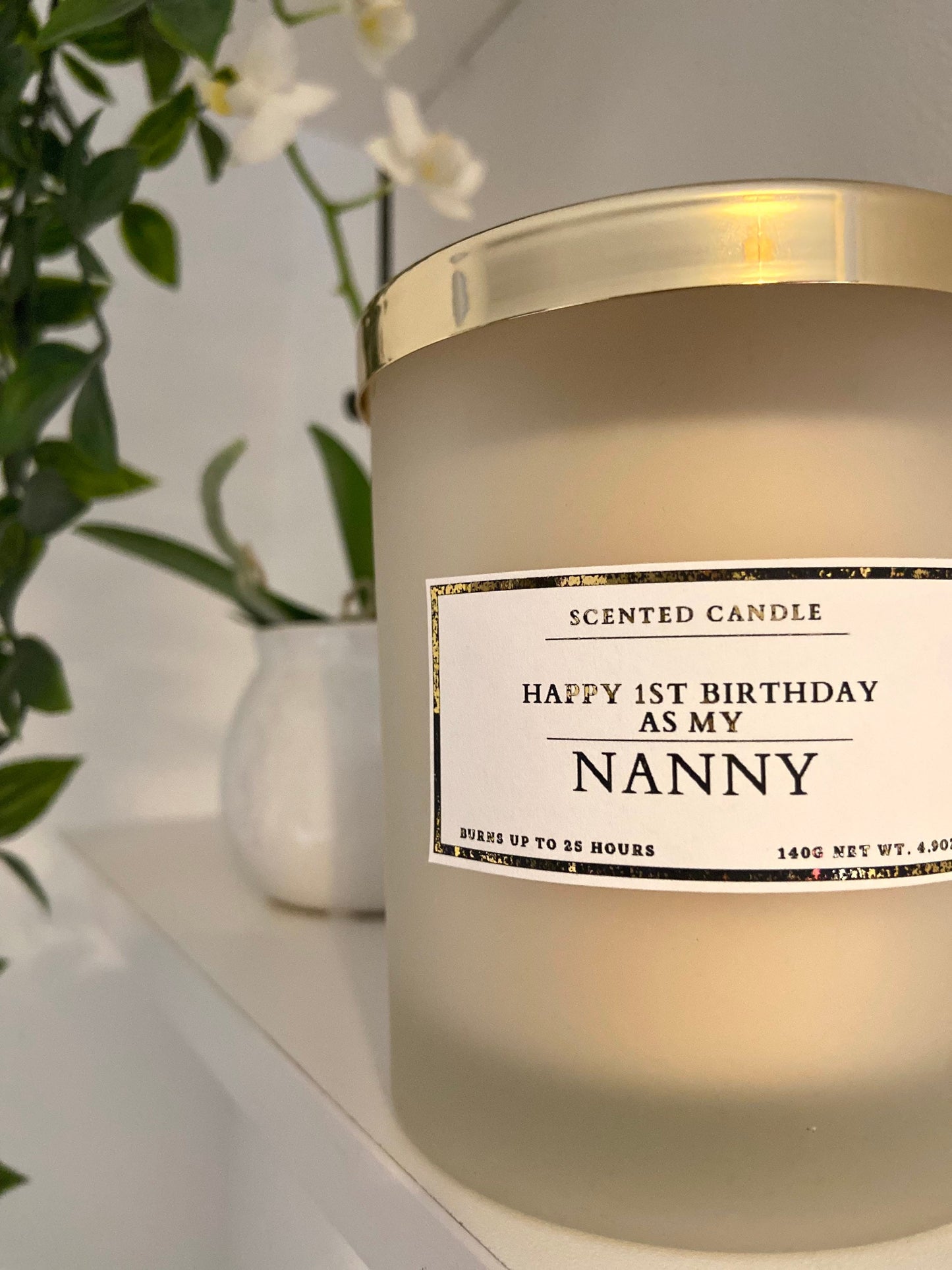 Happy 1st Birthday As My Nanny Candle