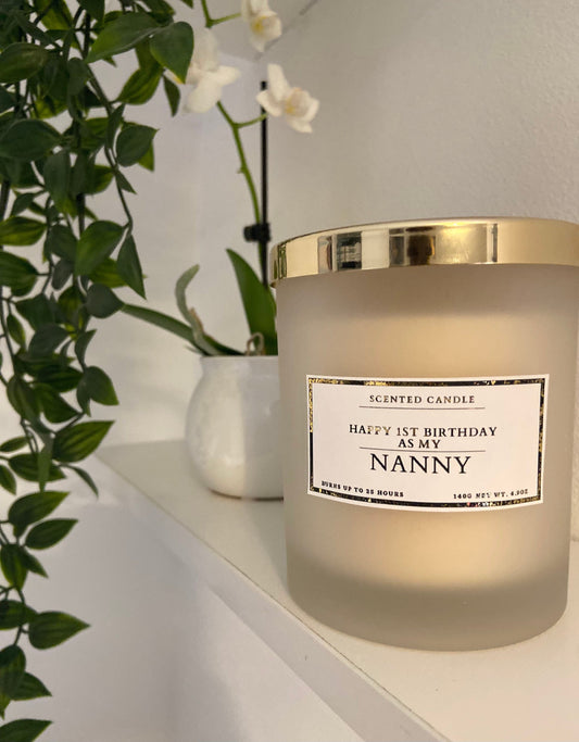 Happy 1st Birthday As My Nanny Candle