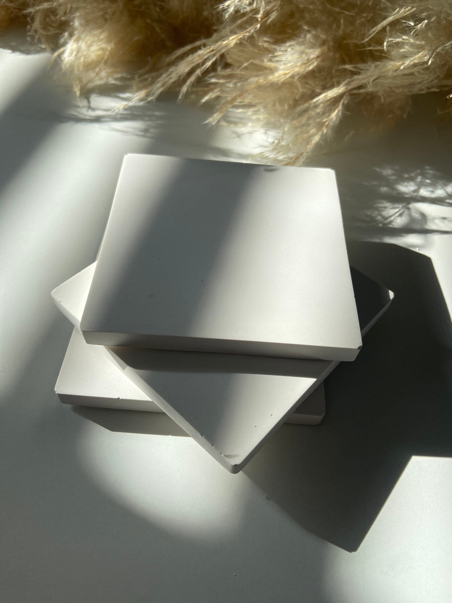 Concrete Coasters | Square Coasters | Stone Home Decor | Contemporary Design | Coaster Set | Personalised Coasters | Christmas Coasters