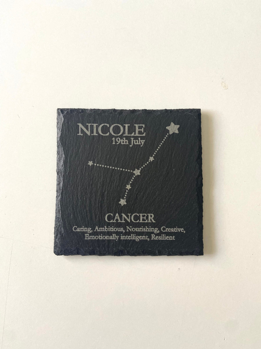 Slate Star Sign Coasters | Slate Home Decor | Contemporary Design | Coaster Set | Personalised Coasters | Christmas Coasters