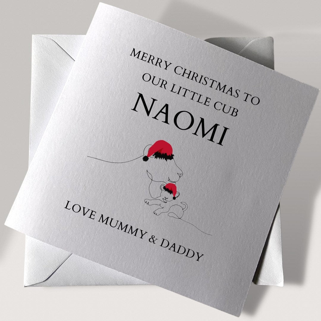 Little Cub Christmas Card | Christmas Cards | Christmas Gifts | Merry Christmas |Personalised Christmas Cards